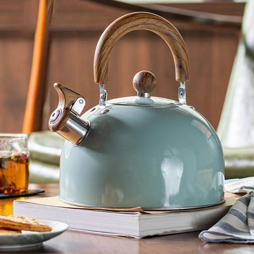 Whistling Kettle Stainless Steel 2.6 Qt Heat-Resistant Handle