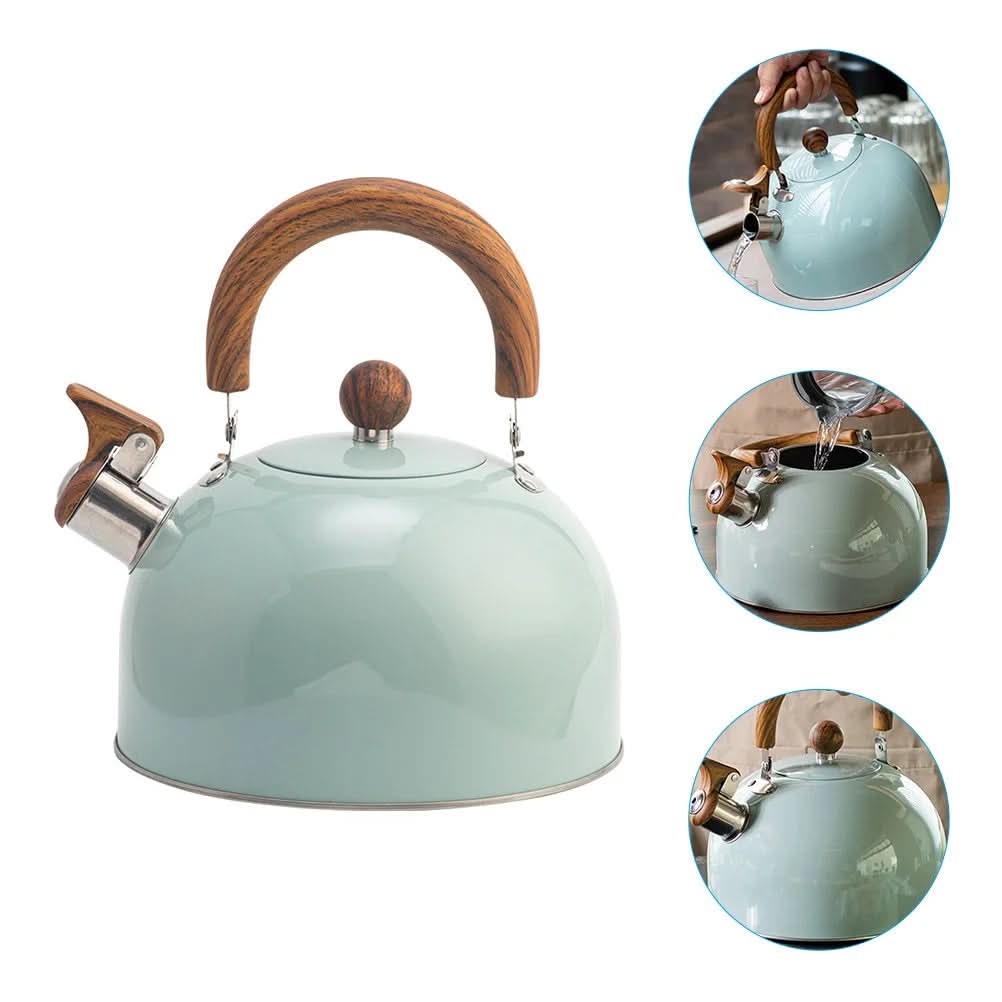 Whistling Kettle Stainless Steel 2.6 Qt Heat-Resistant Handle