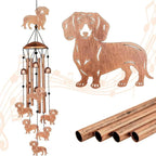 Wind Chime Dachshund Design Weather-Resistant On-site