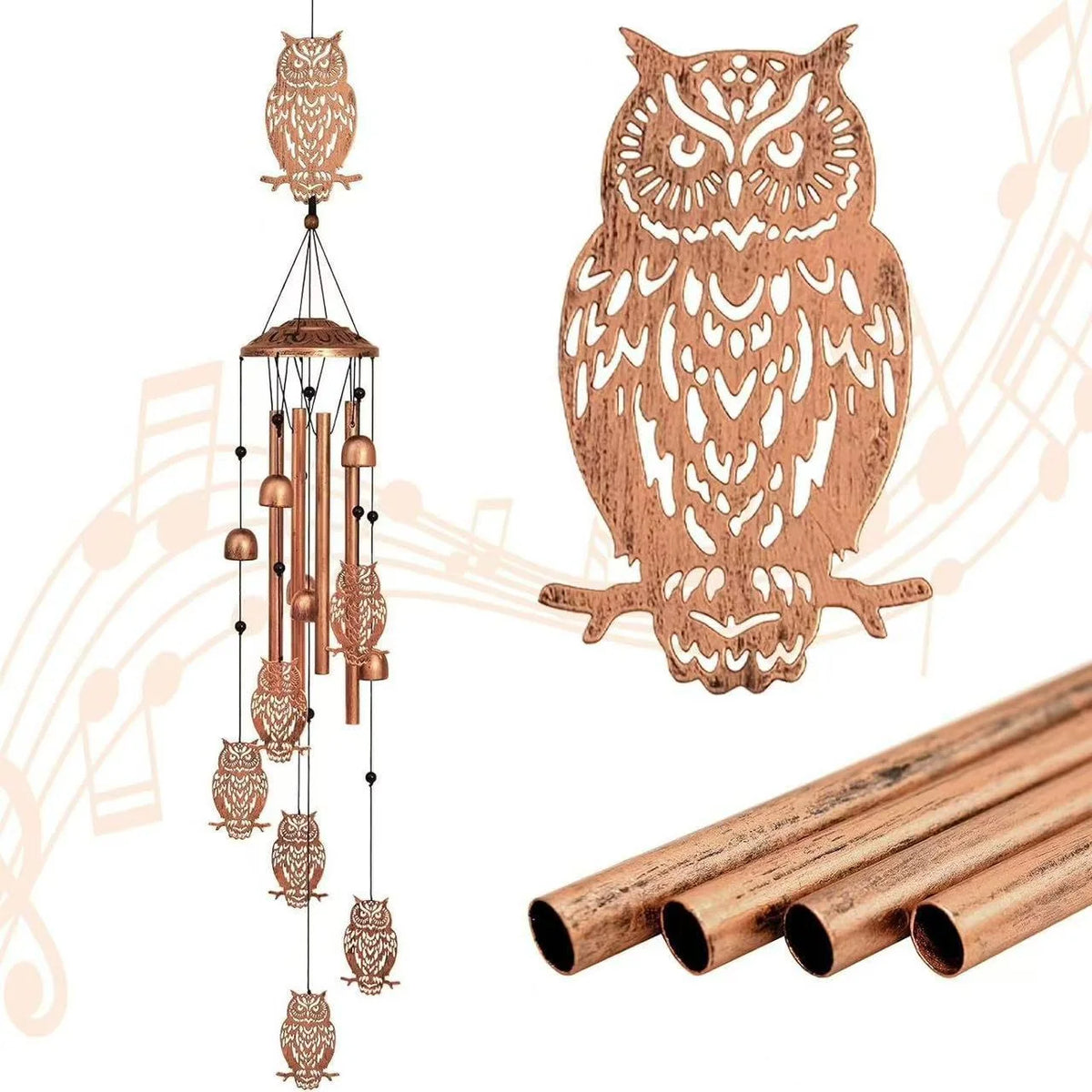 Wind Chime Dachshund Design Weather-Resistant On-site