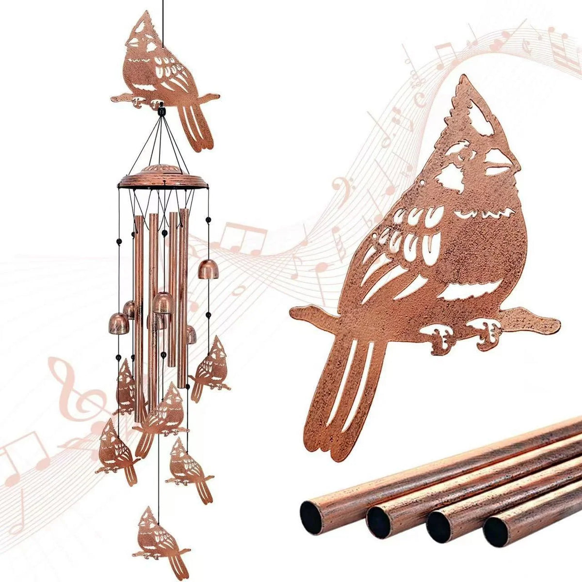 Wind Chime Dachshund Design Weather-Resistant On-site