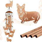 Wind Chime Dachshund Design Weather-Resistant On-site