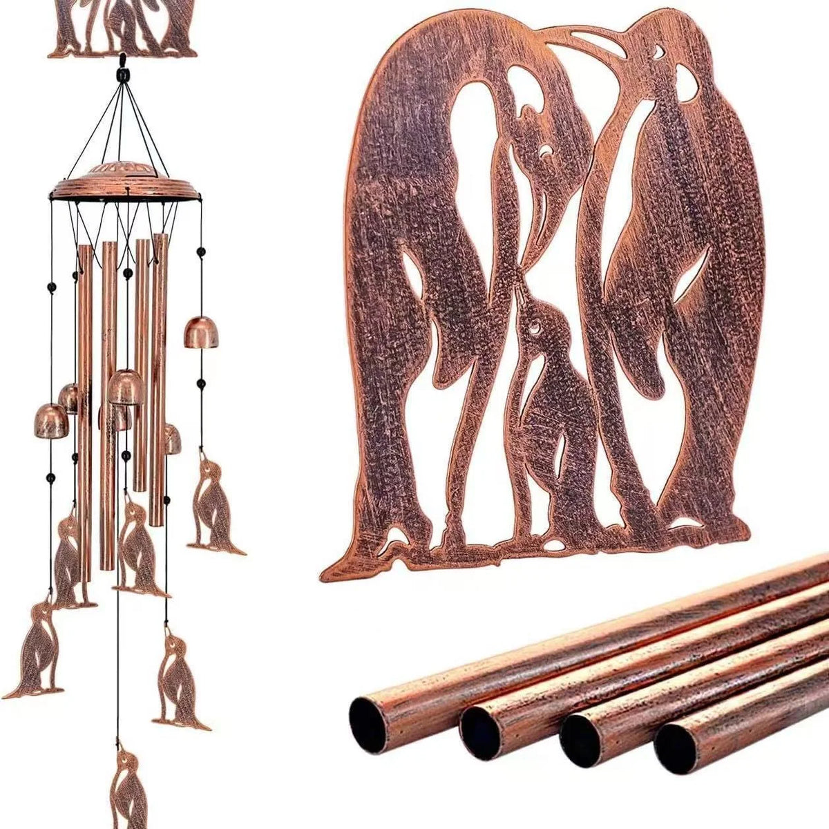 Wind Chime Dachshund Design Weather-Resistant On-site