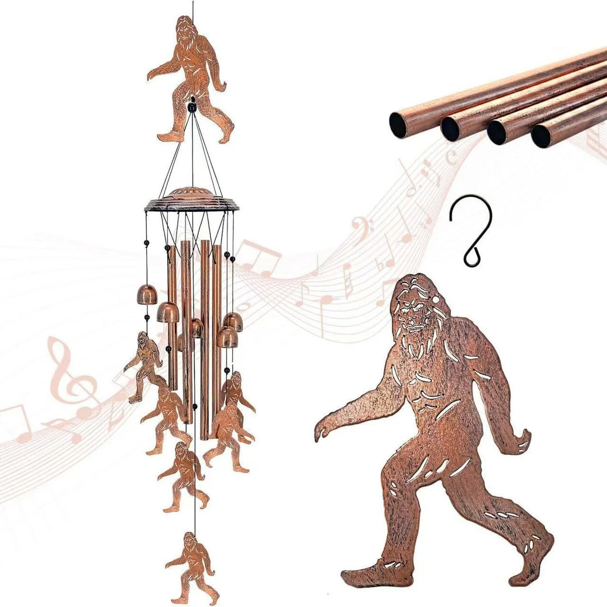 Wind Chime Dachshund Design Weather-Resistant On-site
