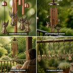 Wind Chime Handcrafted Copper & Bronze Seven Motifs