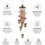 Wind Chime Handcrafted Copper & Bronze Seven Motifs