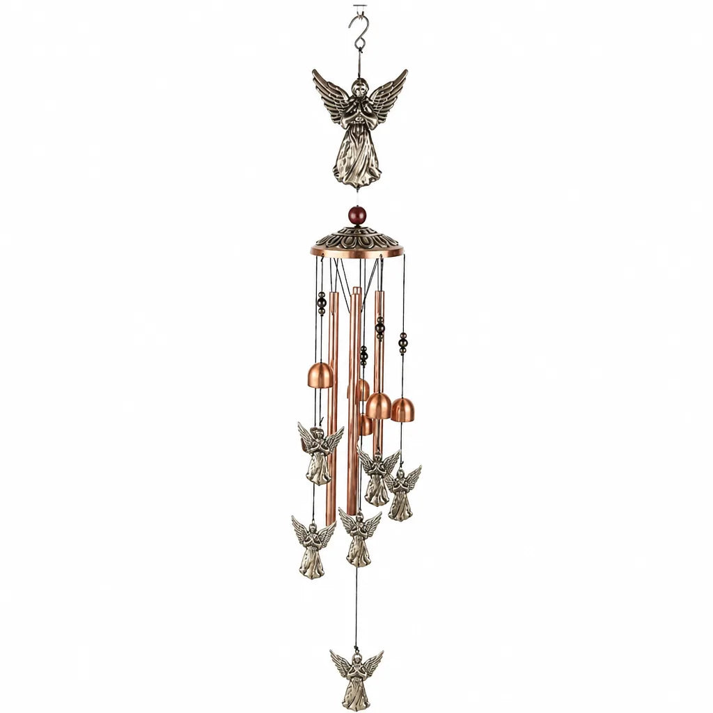 Wind Chime Handcrafted Copper & Bronze Seven Motifs