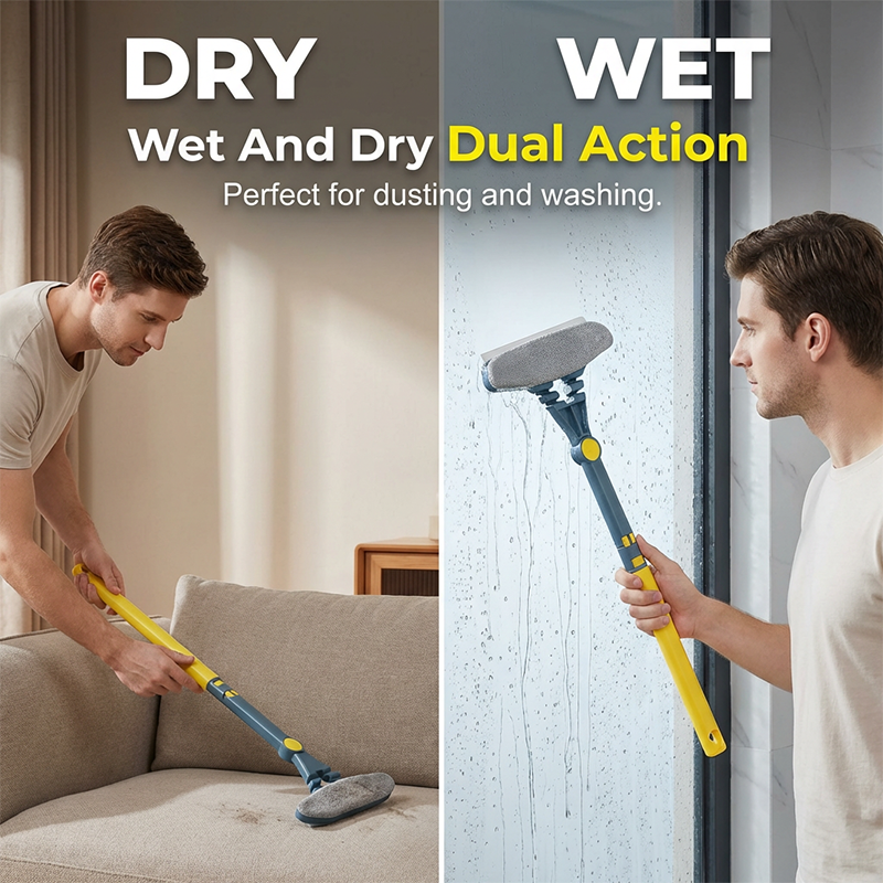 Window Cleaner Telescopic High-Density Pad Wet & Dry