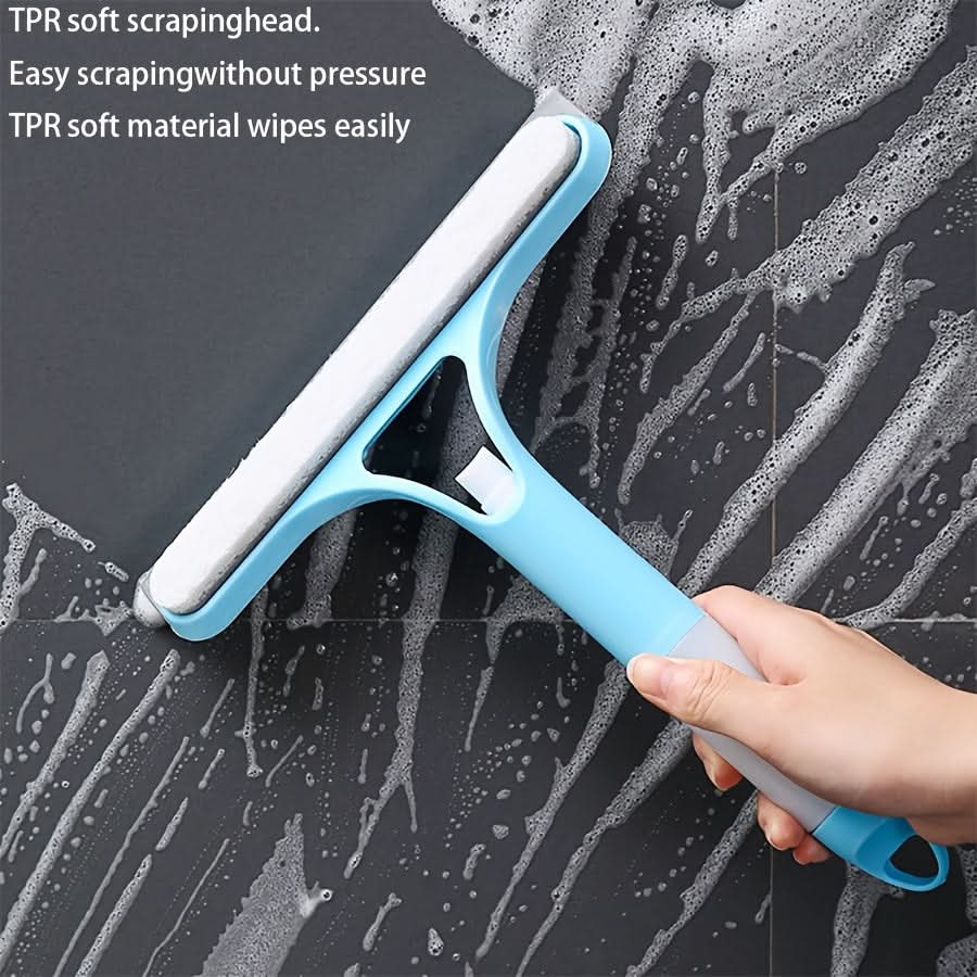 Window Cleaning Tool 3-in-1 Scraper Squeegee Microfiber Cloth