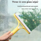 Window Cleaning Tool 3-in-1 Scraper Squeegee Microfiber Cloth