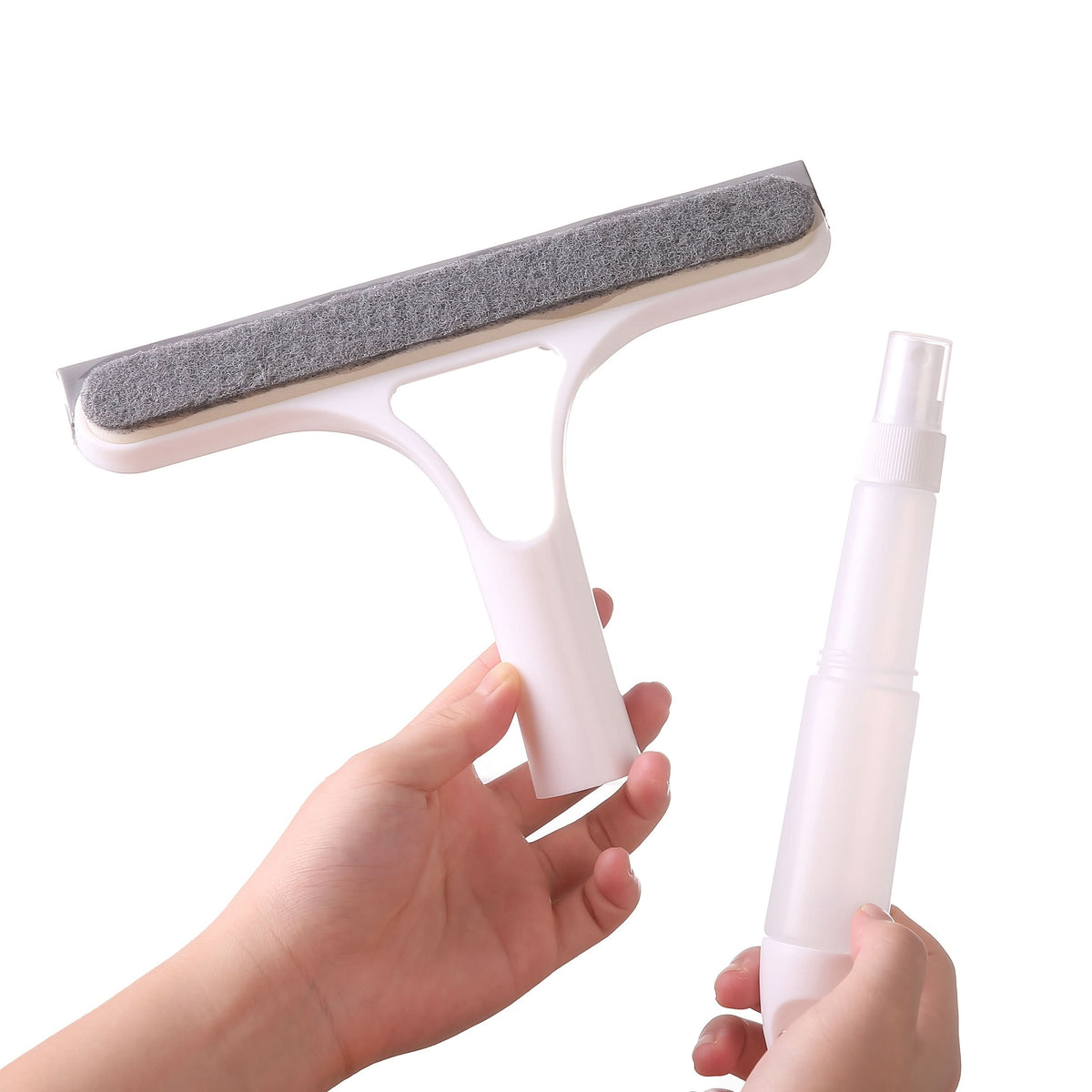 Window Cleaning Tool 3-in-1 Scraper Squeegee Microfiber Cloth
