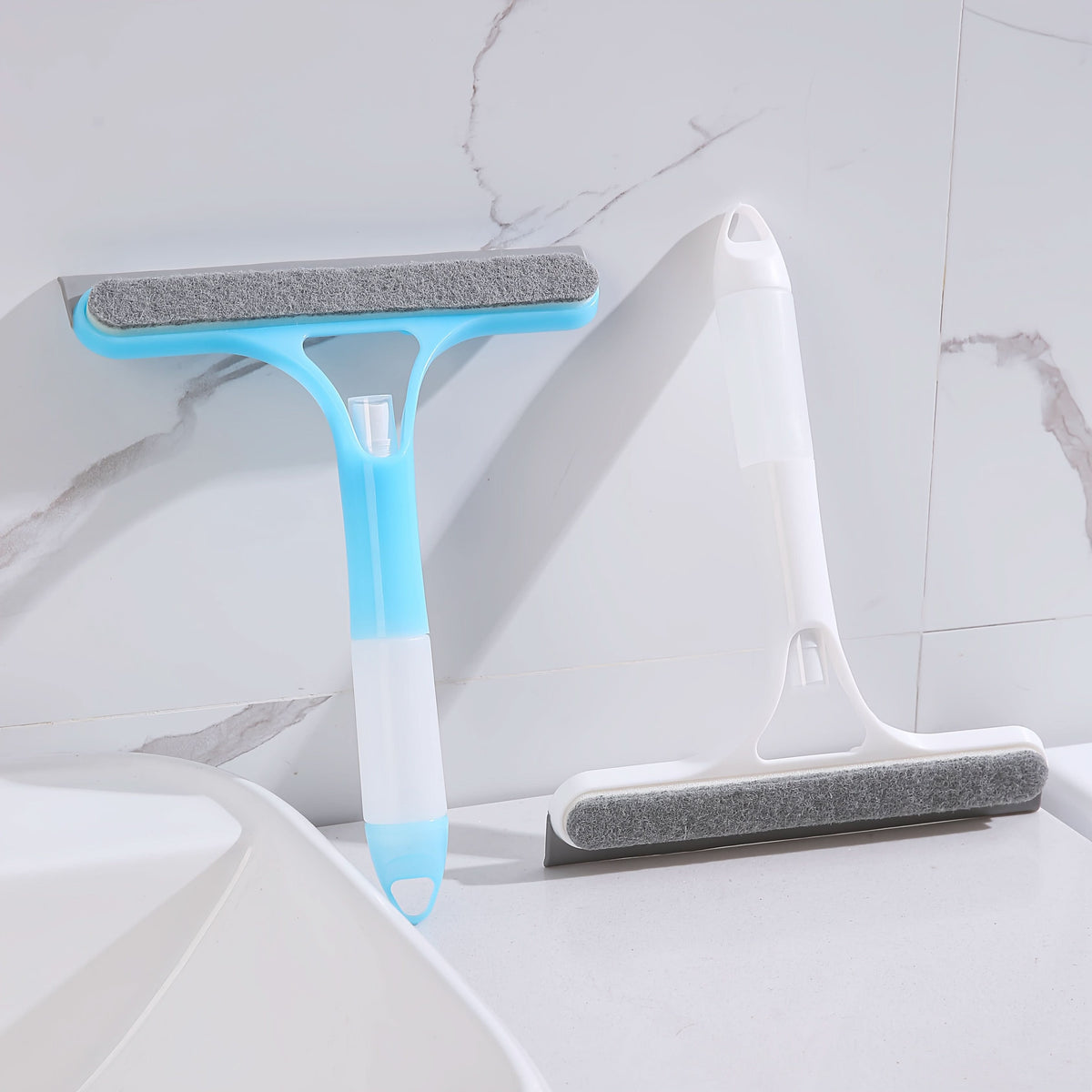 Window Cleaning Tool 3-in-1 Scraper Squeegee Microfiber Cloth