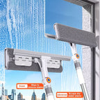 Window & Floor Squeegee 360° Rotating Head Long Handle