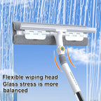Window & Floor Squeegee 360° Rotating Head Long Handle