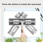 Window & Floor Squeegee 360° Rotating Head Long Handle
