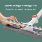 Window & Floor Squeegee 360° Rotating Head Long Handle