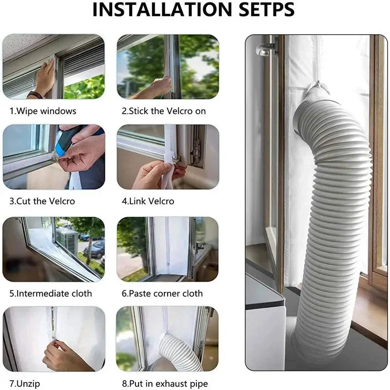 Window Seal Airtight Zipper & Adhesive Stretch Fabric