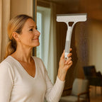 Window Squeegee 3-in-1 Built-In Spray & Streak-Free Blade