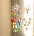 Window Suncatcher Tree Of Life Faceted Crystal Beads