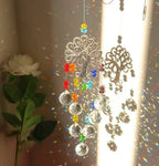 Window Suncatcher Tree Of Life Faceted Crystal Beads