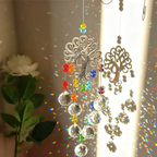 Window Suncatcher Tree Of Life Faceted Crystal Beads