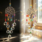 Window Suncatcher Tree Of Life Faceted Crystal Beads