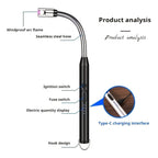 Windproof Lighter Compact Portable Metal & ABS Construction