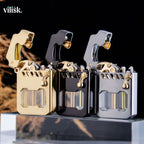 Windproof Lighter Metal Gear-Driven Compact Design