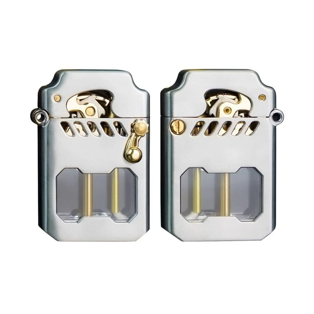 Windproof Lighter Metal Gear-Driven Compact Design