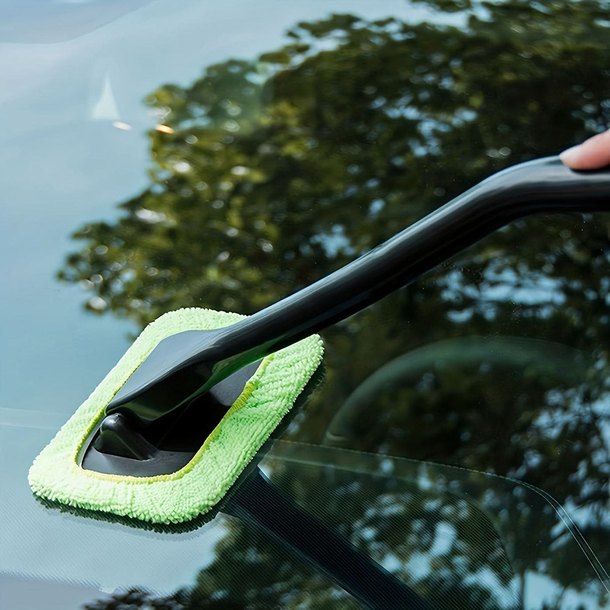 Windshield Cleaning Brush Microfiber Head & Ergonomic Handle