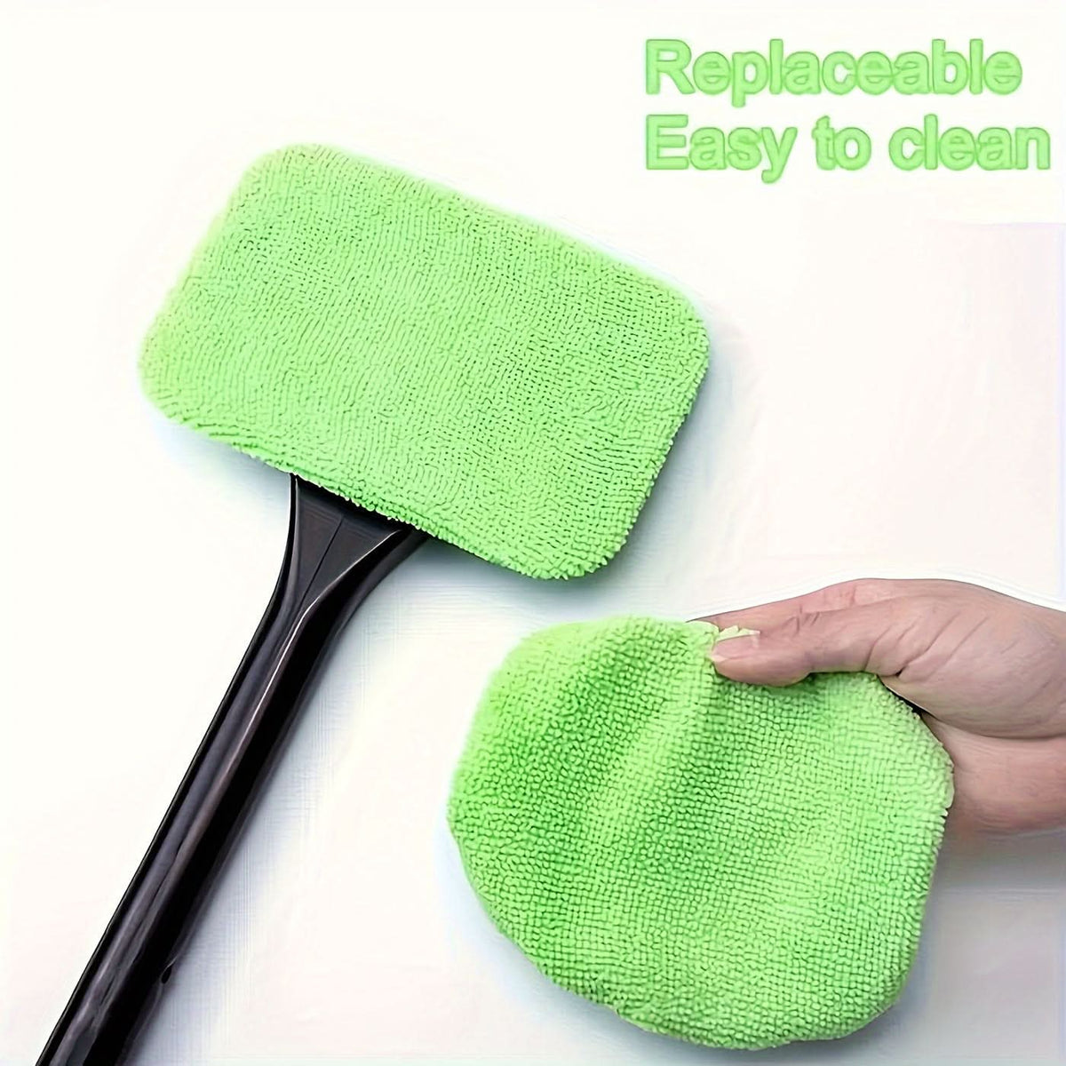 Windshield Cleaning Brush Microfiber Head & Ergonomic Handle