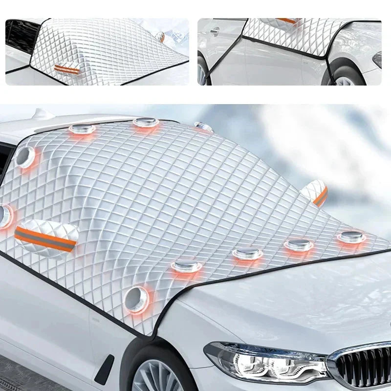 Windshield Cover Ice & UV Protection Magnets & Straps