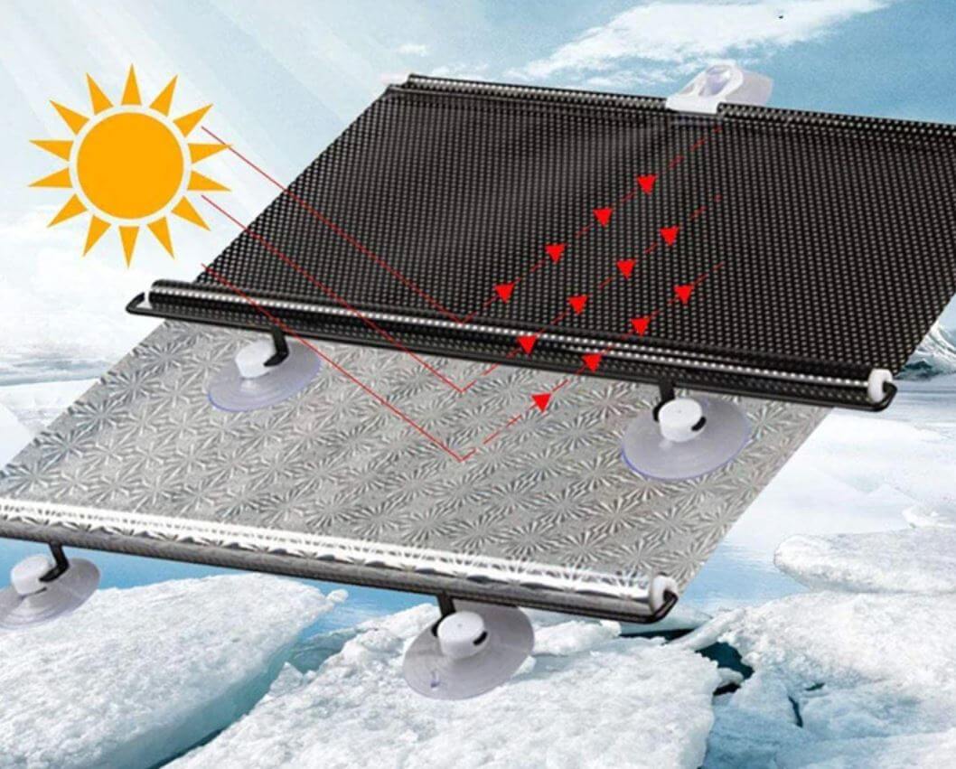 Windshield Sunshade Retractable UV & Heat Blocking Suction Cup