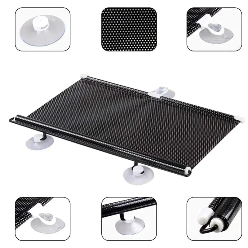 Windshield Sunshade Retractable UV & Heat Blocking Suction Cup