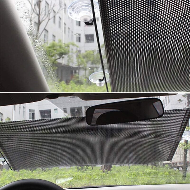 Windshield Sunshade Retractable UV & Heat Blocking Suction Cup