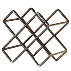 Wine Bottle Rack Stackable Powder-Coated Steel 6-Bottle Capacity