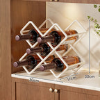 Wine Bottle Rack Stackable Powder-Coated Steel 6-Bottle Capacity
