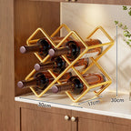 Wine Bottle Rack Stackable Powder-Coated Steel 6-Bottle Capacity