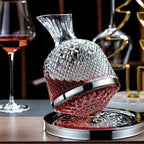 Wine Decanter 360° Rotating Hand-Blown Crystal