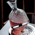 Wine Decanter 360° Rotating Hand-Blown Crystal