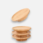 Wine Glass Snack Holder Bamboo Clip-On Set of 4