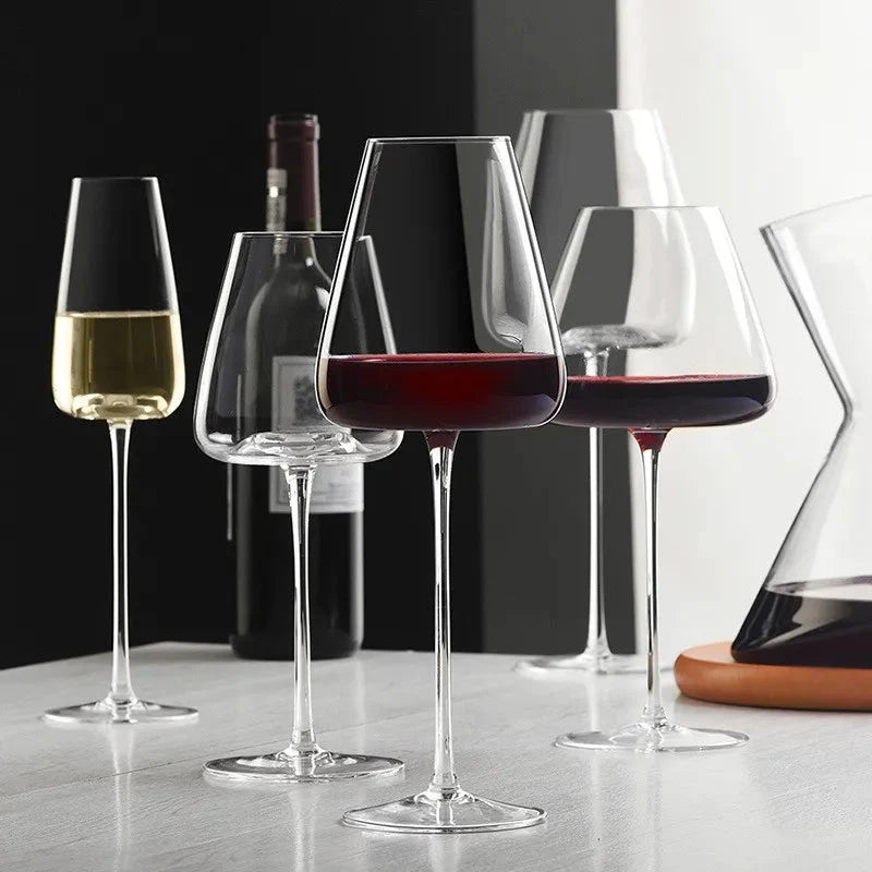 Wine Glasses Handmade Lead-Free Crystal Stemmed Design