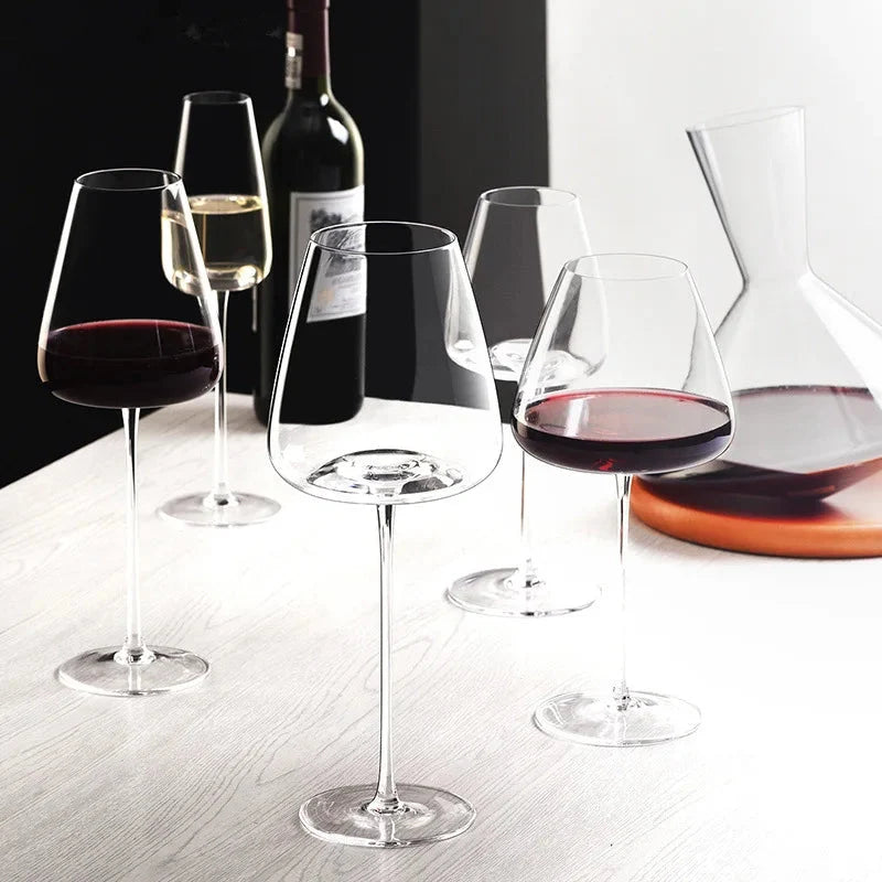 Wine Glasses Handmade Lead-Free Crystal Stemmed Design