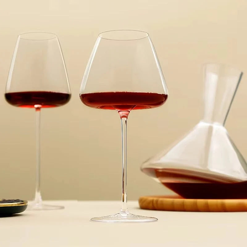 Wine Glasses Handmade Lead-Free Crystal Stemmed Design