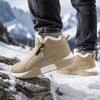 Winter Ankle Boots Thermal Knit Lining Side Zipper Anti-Slip Sole