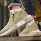 Winter Ankle Boots Thermal Knit Lining Side Zipper Anti-Slip Sole