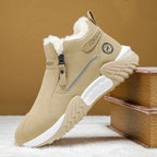 Winter Ankle Boots Thermal Knit Lining Side Zipper Anti-Slip Sole