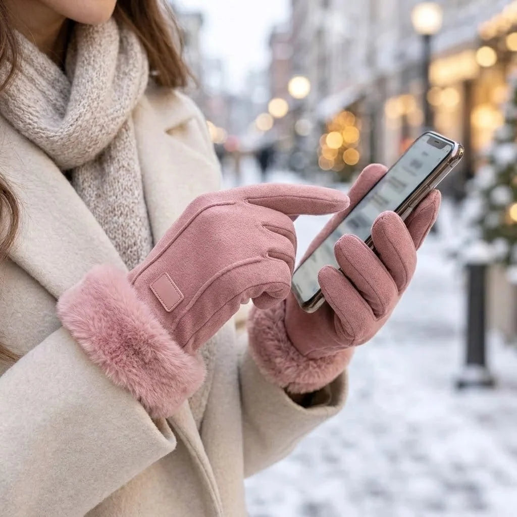 Winter Gloves Fleece-Lined Touchscreen Windproof