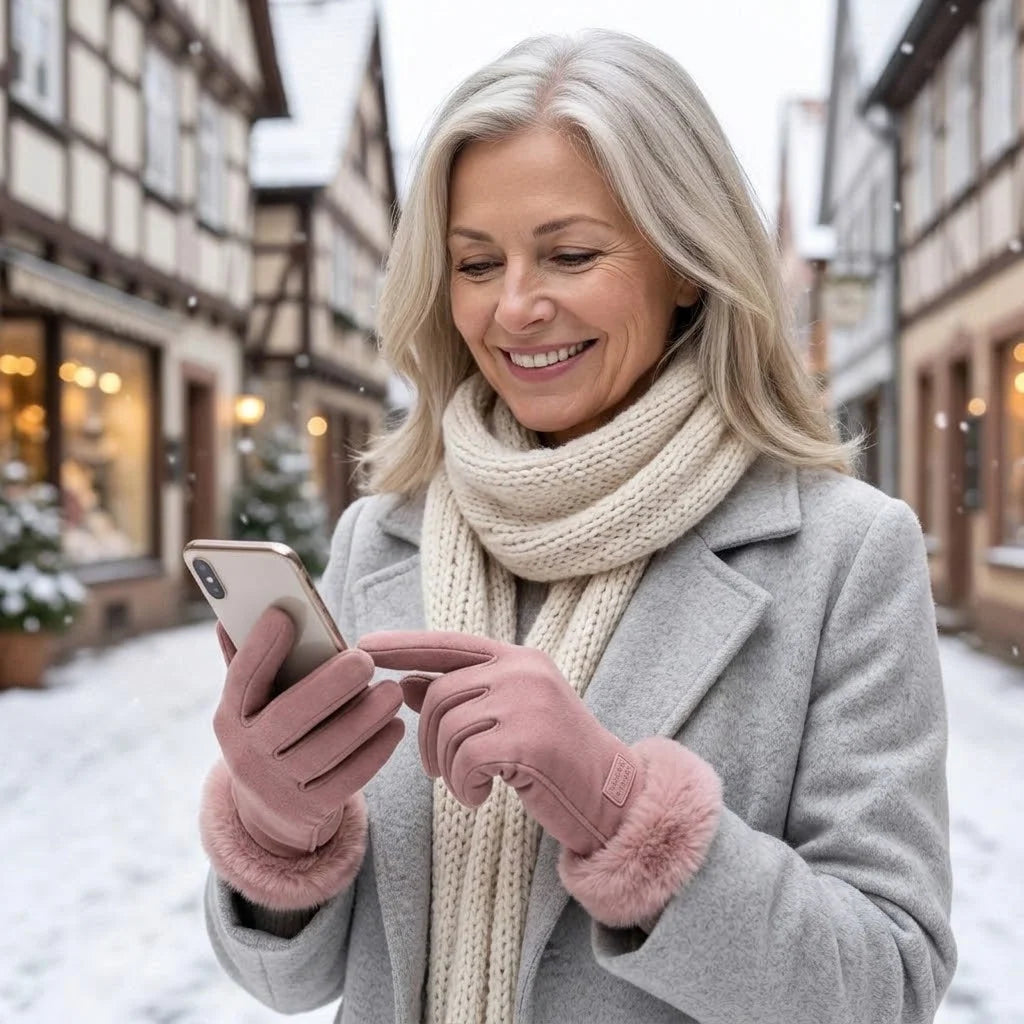 Winter Gloves Fleece-Lined Touchscreen Windproof