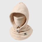 Winter Hat With Neck Mask One-Piece Windproof Flannel